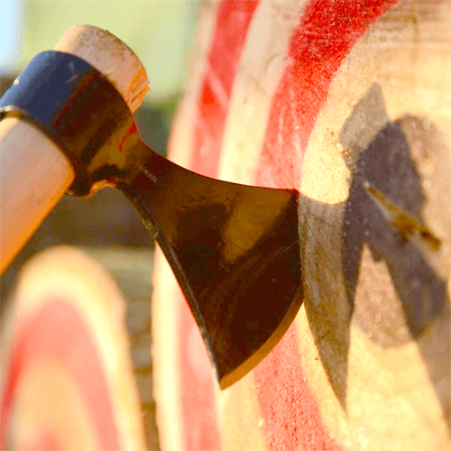 Axe Throwing Warwickshire - Man Throwing Axe 